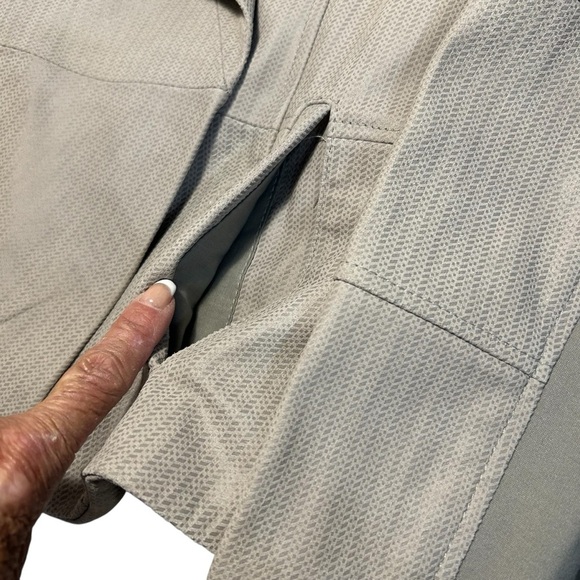 G.I.L.I Got To Love It Gray Leather Cascade Waterfall Blazer Sz 10 - Picture 8 of 13